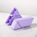 Foldable Silicone Pen Holder, Expandable Pencil Cup Organizer with Large Capacity, Portable Desk Storage for Office Home Study Oasis Select PURPLE