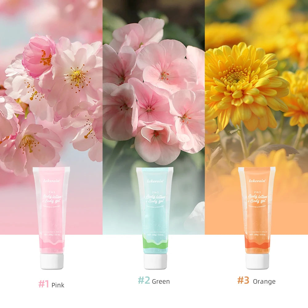 2-in-1 Body Lotion Body Gel Nature Lock Water Anti Aging Brightening Repairing Improve Skin Elasticity Double-tube Body Lotion Oasis Select