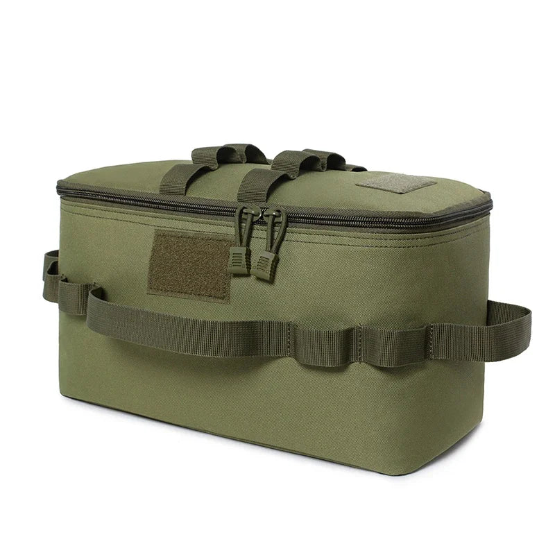 Outdoor Camping Gas Tank Storage Bag Large Capacity Ground Nail Tool Bag Gas Canister Picnic Cookware Utensils Kit Bag Oasis Select Army Green