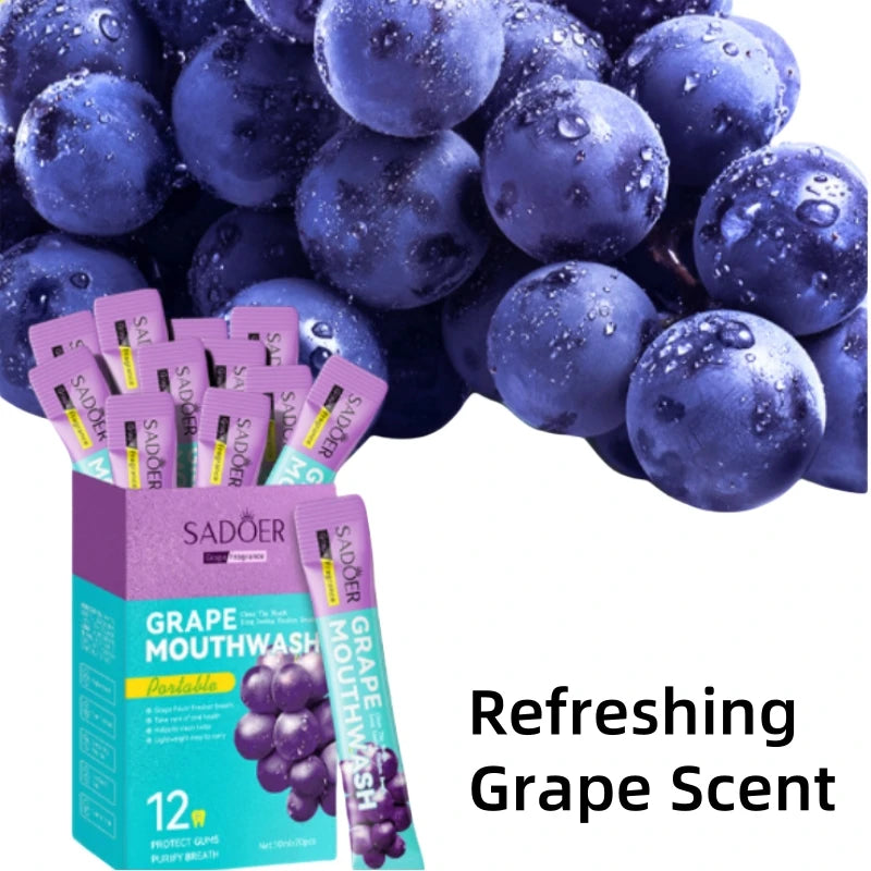 SADOER Grape Mouthwash 20 x 10ml – Fresh Breath Pods Mouthwash Pods Oasis Select