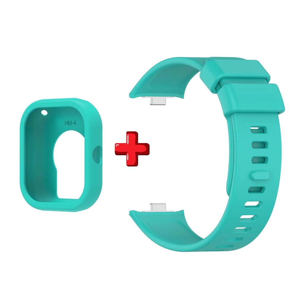 Silicone Strap & Case for Redmi Watch 4 – Shockproof Cover Watch Strap & Case Oasis Select Green