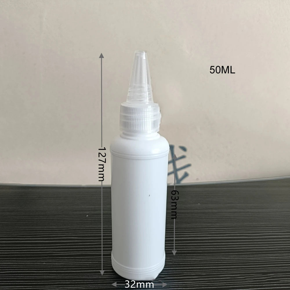 5/10/20/30/50/60/100ml Empty PE Plastic Glue Bottles With Screw-On Lids Squeeze Liquid Ink Oil Dropper Bottles Oasis Select null-50ml