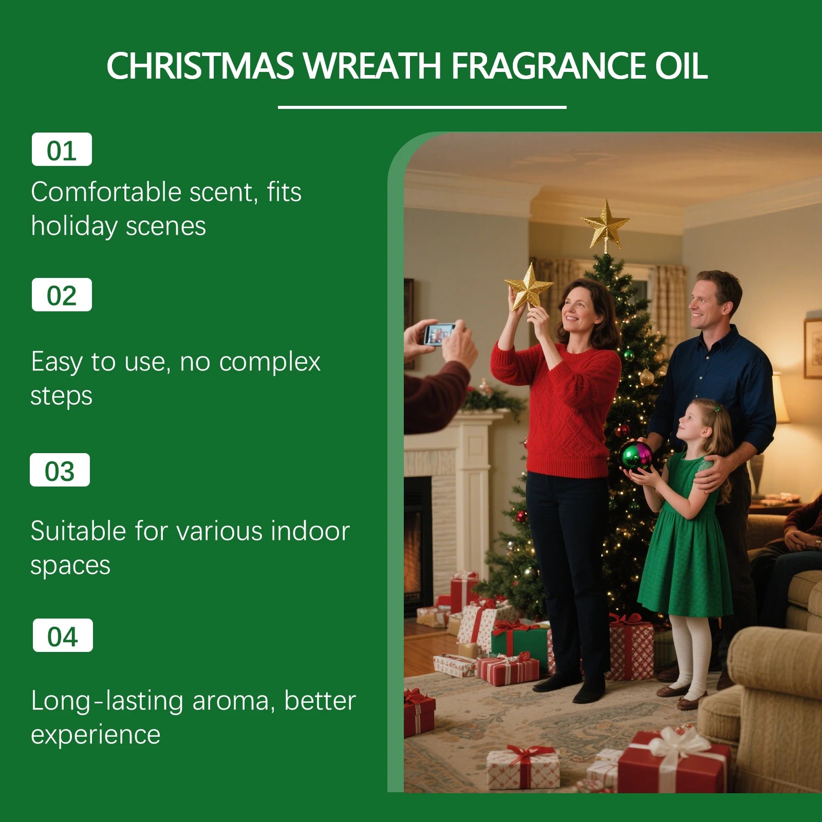 120ml Christmas Aromatherapy Essential Oil for Aroma Diffusers Festive Home Warm Cozy Holiday Atmosphere Air Freshener Oasis Select