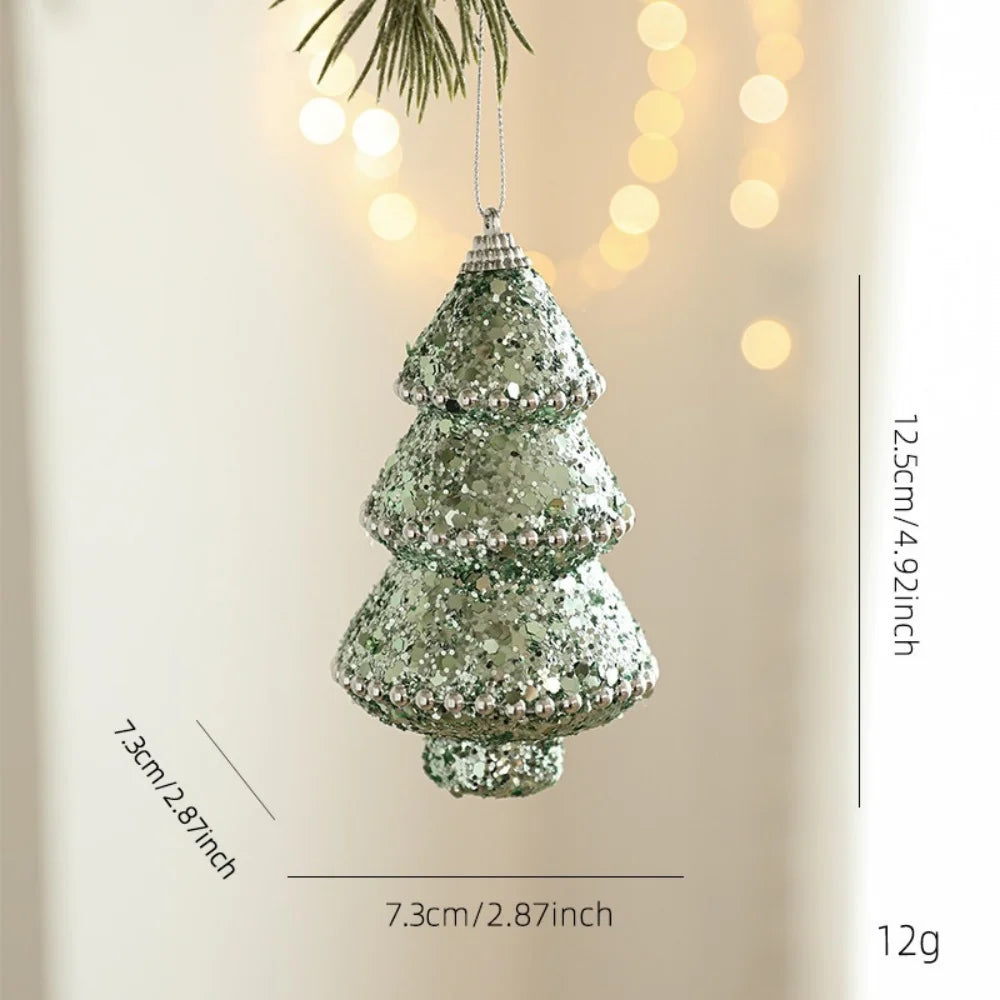New Green Glitter Sequins Foam Christmas Ball Christmas Tree Hanging Ornaments for Home New Year Christmas Decoration Oasis Select Style 7