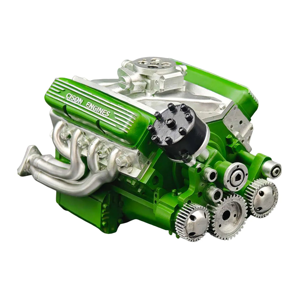 89% Gasoline Ohv V8 Small-Block Engine Model Kits Cison V8 Engine Kit Build Your Own Stem V8 Model Engine for Adults Oasis Select Green One Size