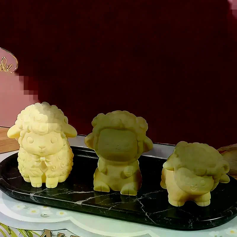 3D Fluffy Sheep Silicone Mold – Candle, Soap, Resin & Baking