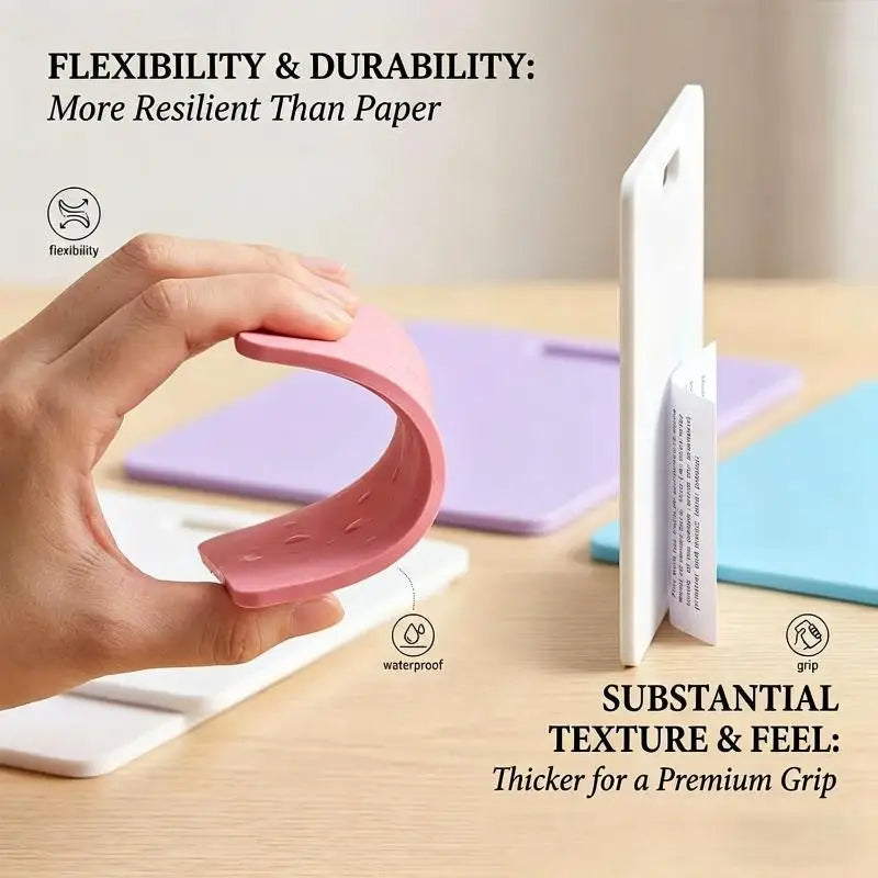 Erasable Badge Sticky Notes Reusable Wipe Clean Memo Pads 1/4Pcs Portable for Student Exam Revision Reminder Oasis Select