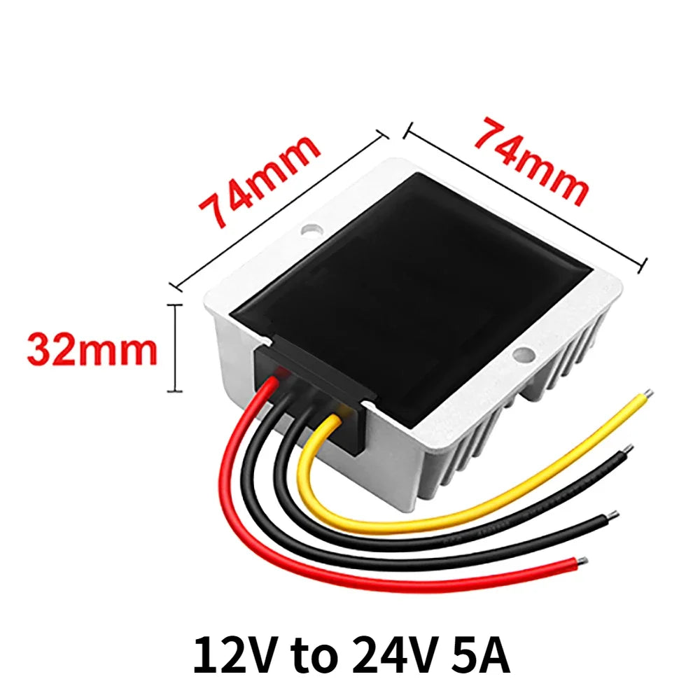 12V to 24V 3A 5A 12Volt to 24Volt Step-up Converter Boost Voltage Regulator for AUTOMOTIVES Car Truck Boat Power Supply Oasis Select 12V to 24V 5A-74 12V 24V