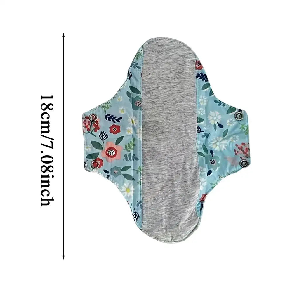 Sanitary Pads 4pcs Reusable Leak Proof Sanitary Pads Menstrual Cloth Pads Washable Breathable Cloth Menstrual Gaskets Oasis Select 18CM Random color