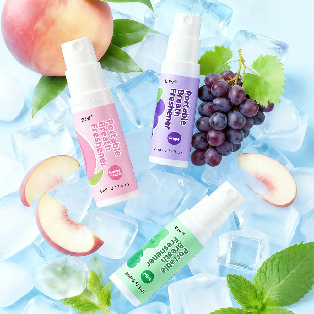 Alcohol-Free Oral Breath Spray – Mint, Peach & Grape Flavors Oral Breath Spray Oasis Select