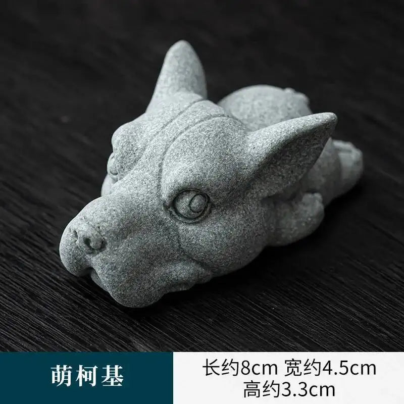 National Trend Green Sandstone Small Ornament Home Desktop Decoration Tea Table Tea Tray Decoration Paperweight Cover Pen Holder Oasis Select Meng Keji