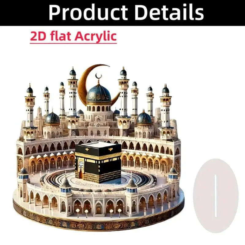 2D Acrylic Arabian Camel & Evil Eye Tree Desk Figurine