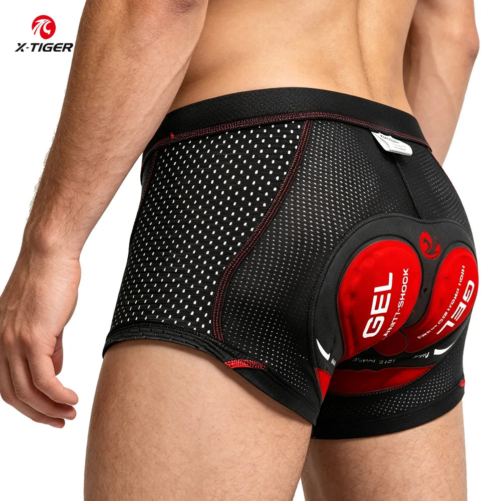 X-TIGER Men's Cycling Underwear with 5D Gel Cushioned MTB Boxer Cycling Shorts Road Cycling Underwear Cycling Equipment Oasis Select XM-DNK-16802 L