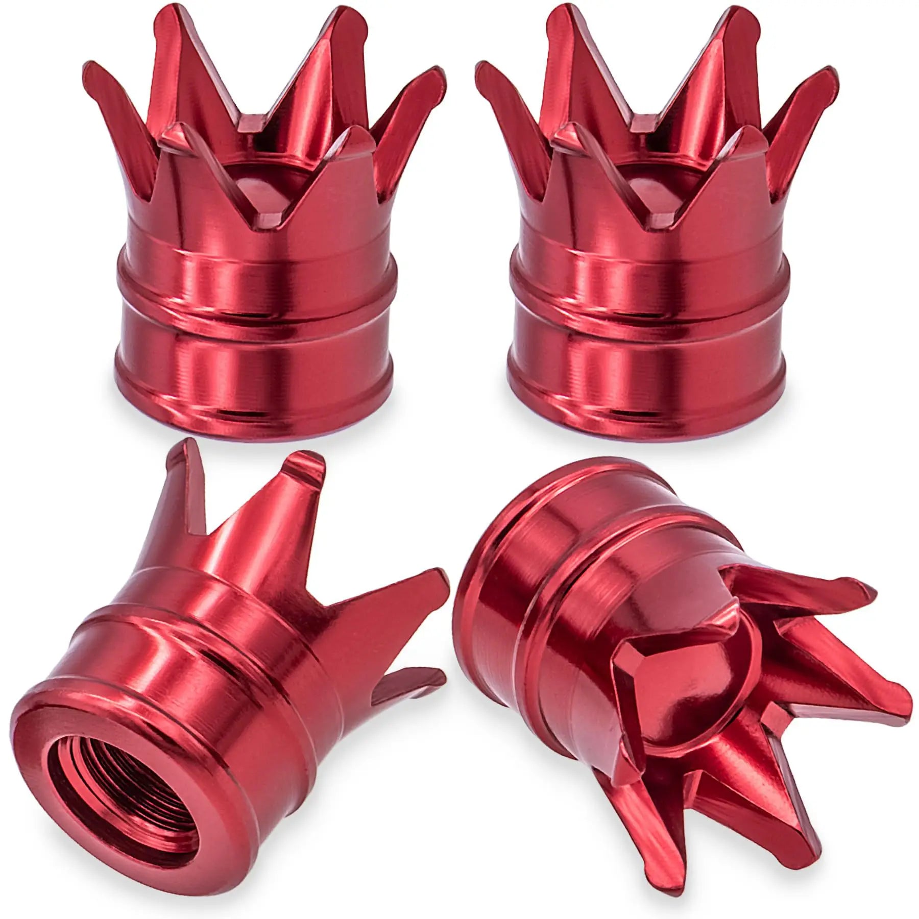 Aluminum alloy crown valve cap universal for all valves American 8v1 thread Oasis Select 4pcs 3