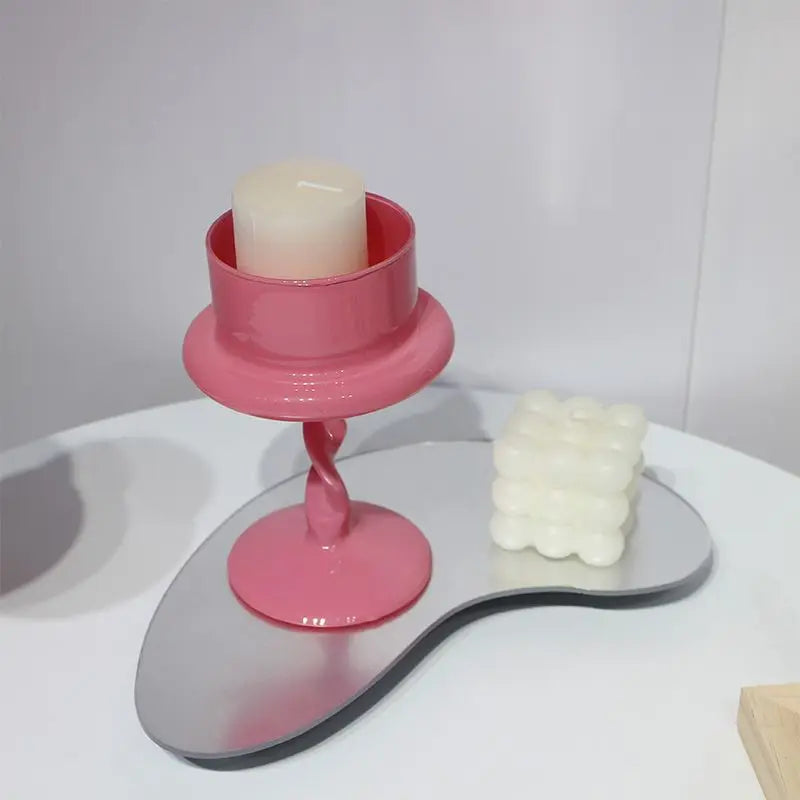 Retro French Tall Candlestick Decoration Home Romantic and Girlish Candlelight Dinner Atmosphere Light Oasis Select