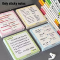 Post-it Notes Ins Style High-looking Cream Splash Ink Post-it Notes Study Plan Memo Can Be Written Sticky Notes Oasis Select 4pcs