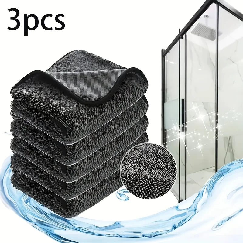 3PCS Magic Microfiber Cleaning Cloths - No Streaks, Super Soft & Highly Absorbent- Quick-Dry, Reusable Cloths Oasis Select