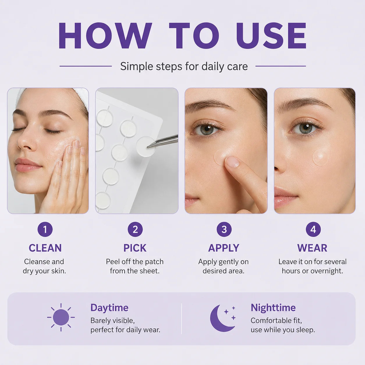 15/30/45Pcs hydrogel shaped acne patches - alcohol free, non irritating acne patches for men and women, suitable for all skin t Oasis Select