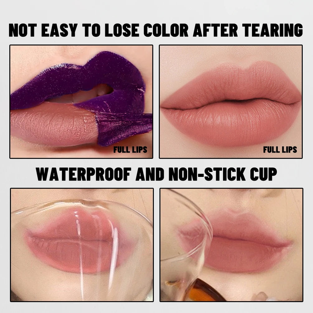 QiBest Peel-Off Lip Stain & Liner – Waterproof, Long-Lasting