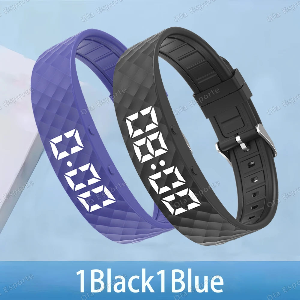 Smart Fitness Wristband LED Pedometer Sleep Tracker IP65