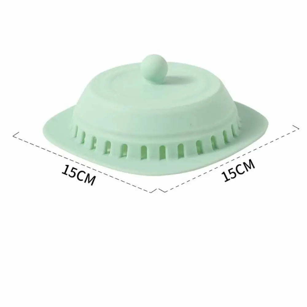 Durable Silicone Floor Drain Cover Anti-odor Strainer Sewer Anti-Clogging Press Type Bathroom Accessories Oasis Select light green