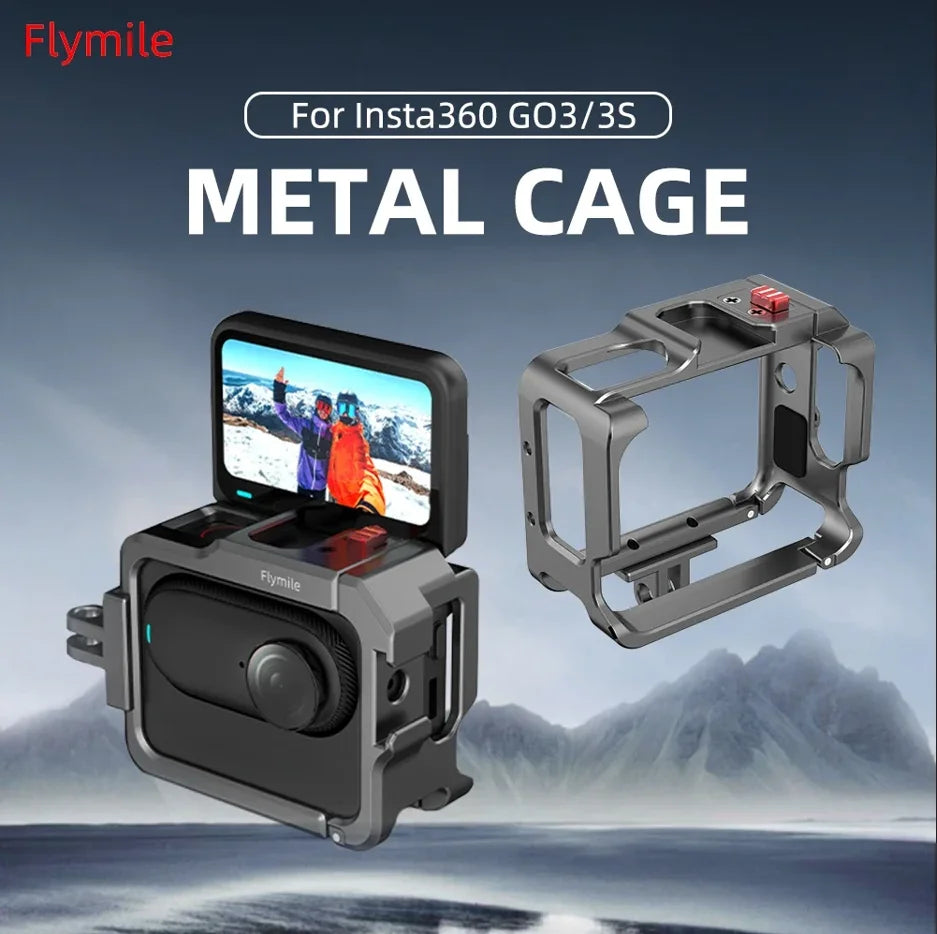 Flymile Aluminum Frame for Insta360 GO 3 / GO 3S | Cold Shoe
