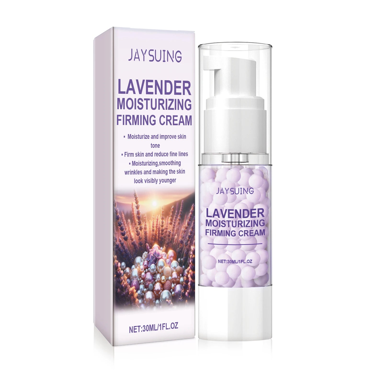 Pearl Face Cream Moisturize Brighten Reduce Fine Lines Increase Skin Elasticity Relieve Dullness Lavender Hyaluronic Acid Cream Oasis Select 30ml 30ml