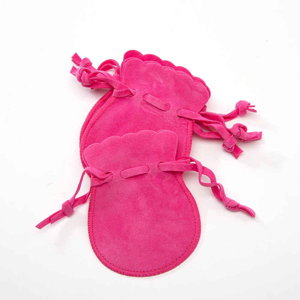 10pcs Small Velvet Jewelry Pouch Drawstring Bags for Gifts Ring Earrings Candy Display Storage Business Selling Packaging Supply Oasis Select Rose red 9X12cm