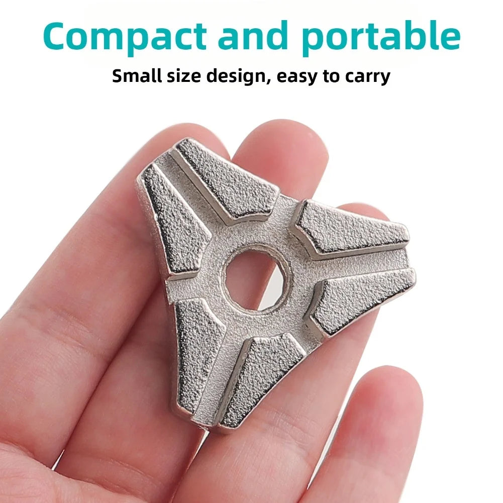 Triangle 6 Socket Spoke Wrench for Mountain Bike Repair Carbon Steel Tool for Spoke Adjustment and Bicycle Wheel Maintenance Oasis Select