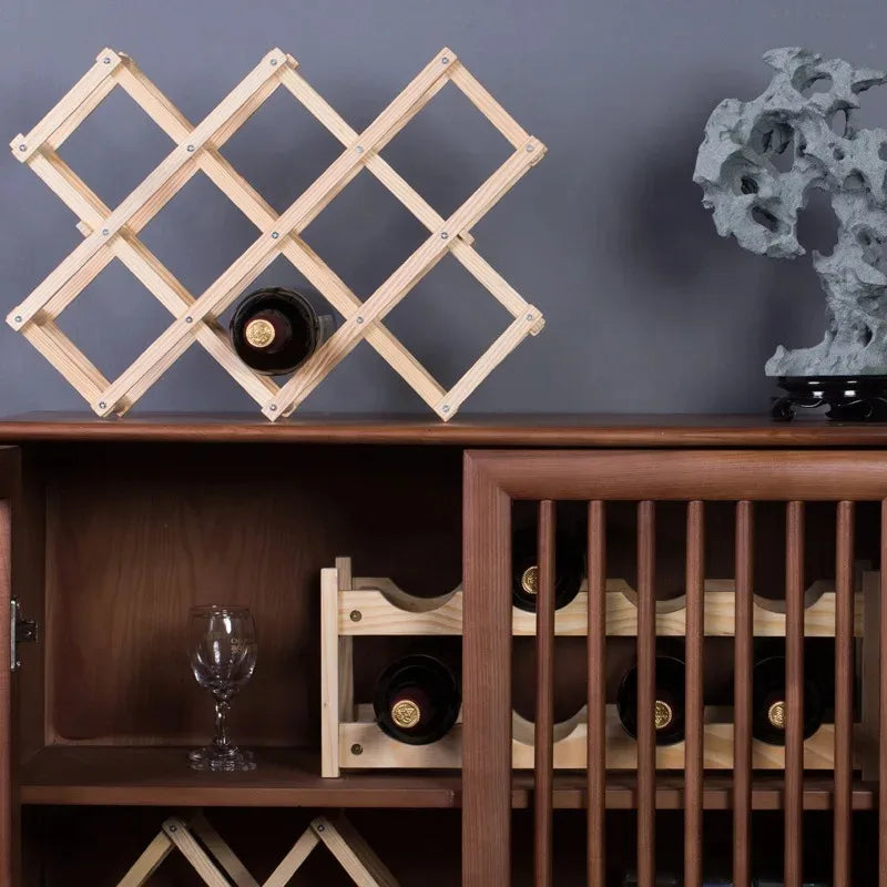 Wooden Wine Rack Wine Holders Kitchen Assembled Display Stand Organizer Bar Storage Bar Wine Cabinet Wine Bottle Display Rack Oasis Select