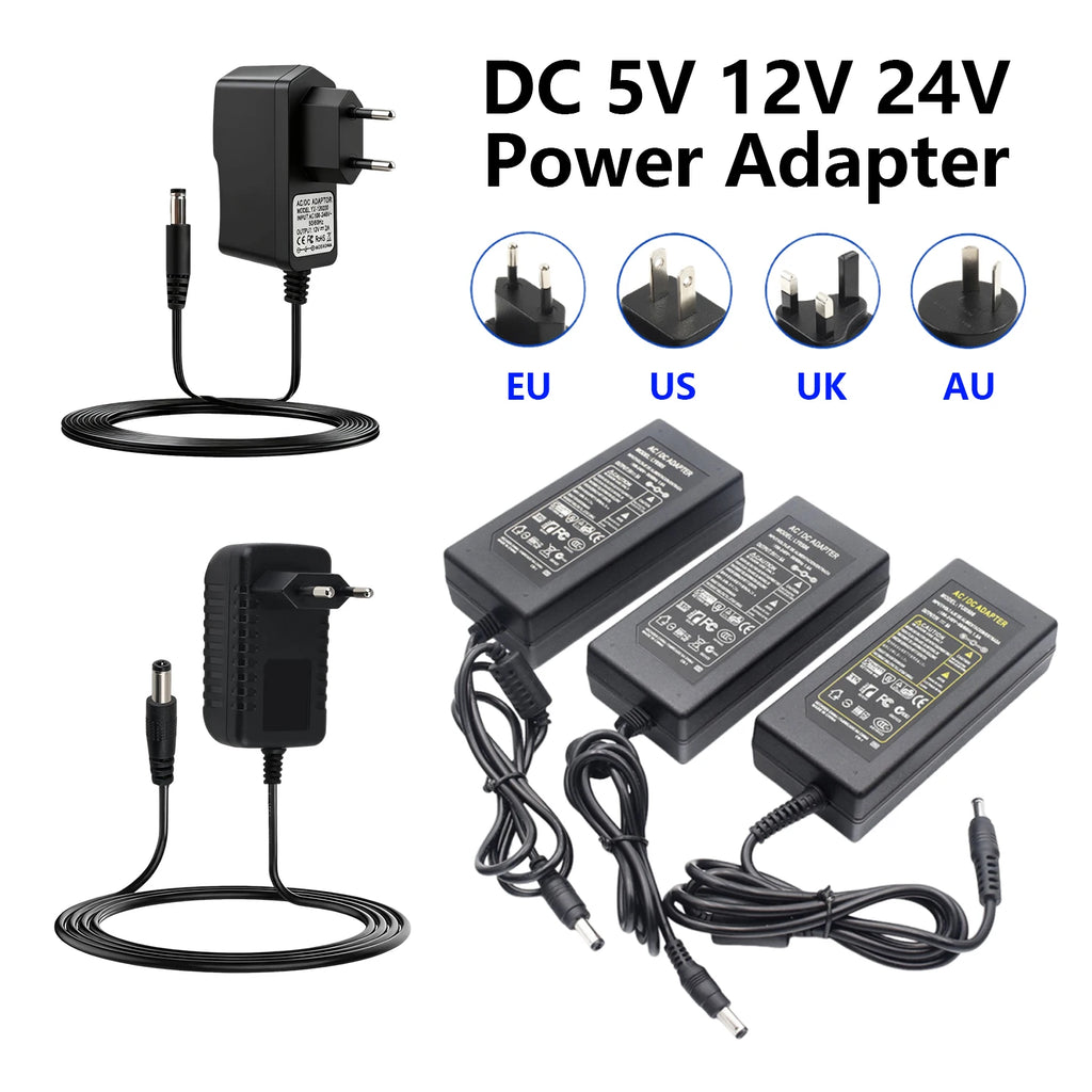 5V 12V 24V Power Supply Adapter Transformer AC 220V 110V TO DC 5V 12V 24V PowerSupply 1A 2A 3A 5A 6A 8A 10A For Router Oasis Select AU Plug 12V 3A