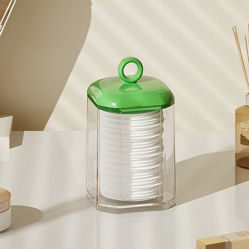 1pc Clear Storage Box, PS Swab Storage Box For Home,Room,Home,Bedroom,Bathroom,House,Pink Room,Living Room Decor,Travel Stuff,Gi Oasis Select Type B green