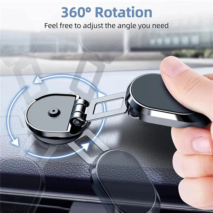 720° Rotation Foldable Magnetic Car Phone Holder Adjustable Universal Dashboard Stand Air Vent Mount GPS For iPhone Samsung Oasis Select