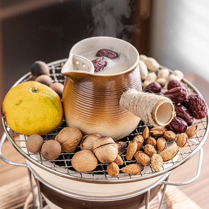 Ceramic Baked Milk Tea Pot Can Be Dry Boiled Boiled Tea Warm Milk Pot Teapot Tea Infuser Oasis Select