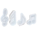 4Pcs Musical Note Silicone Mould White Music Note Silicone Freshie Mould Unique Silicone Mould Jewelry Pendant Oasis Select Light Grey