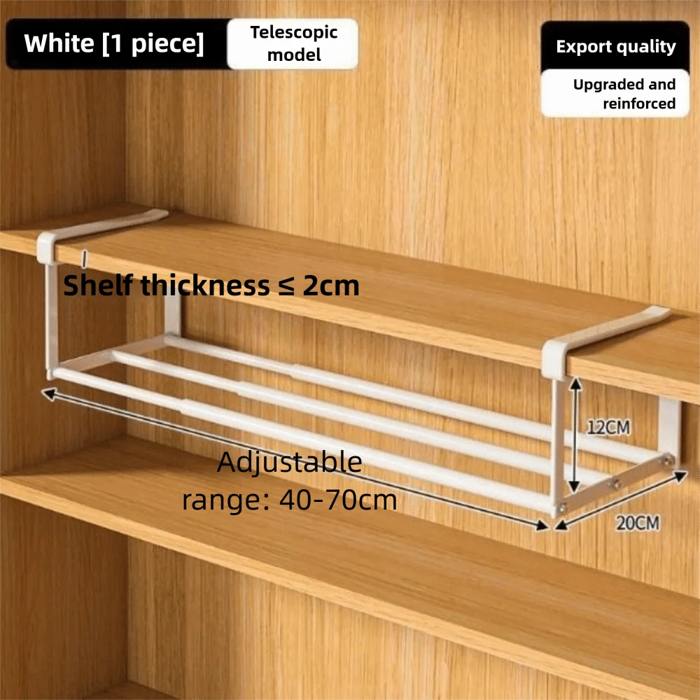 Organizer 15.7-27.6 In Shoe Rack Hanging Adjustable Shoe Storage Retractable Multifunctional Under Cabinet Shelf Entryway Oasis Select