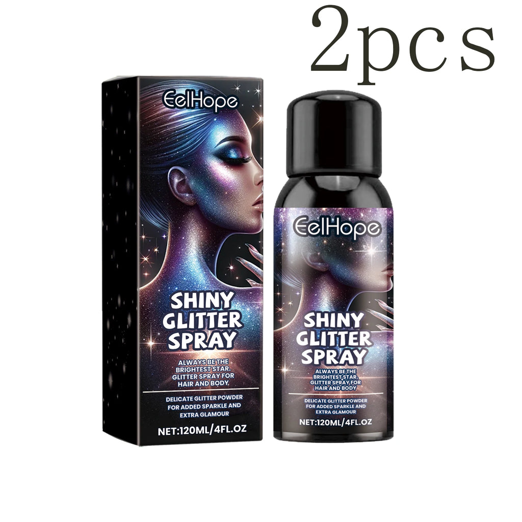 Stage & Festival Glitter Spray - Hair & Body Highlight Sparkling Formula, Ideal for Party Carnival & Holiday Atmosphere Oasis Select 2boxed 1
