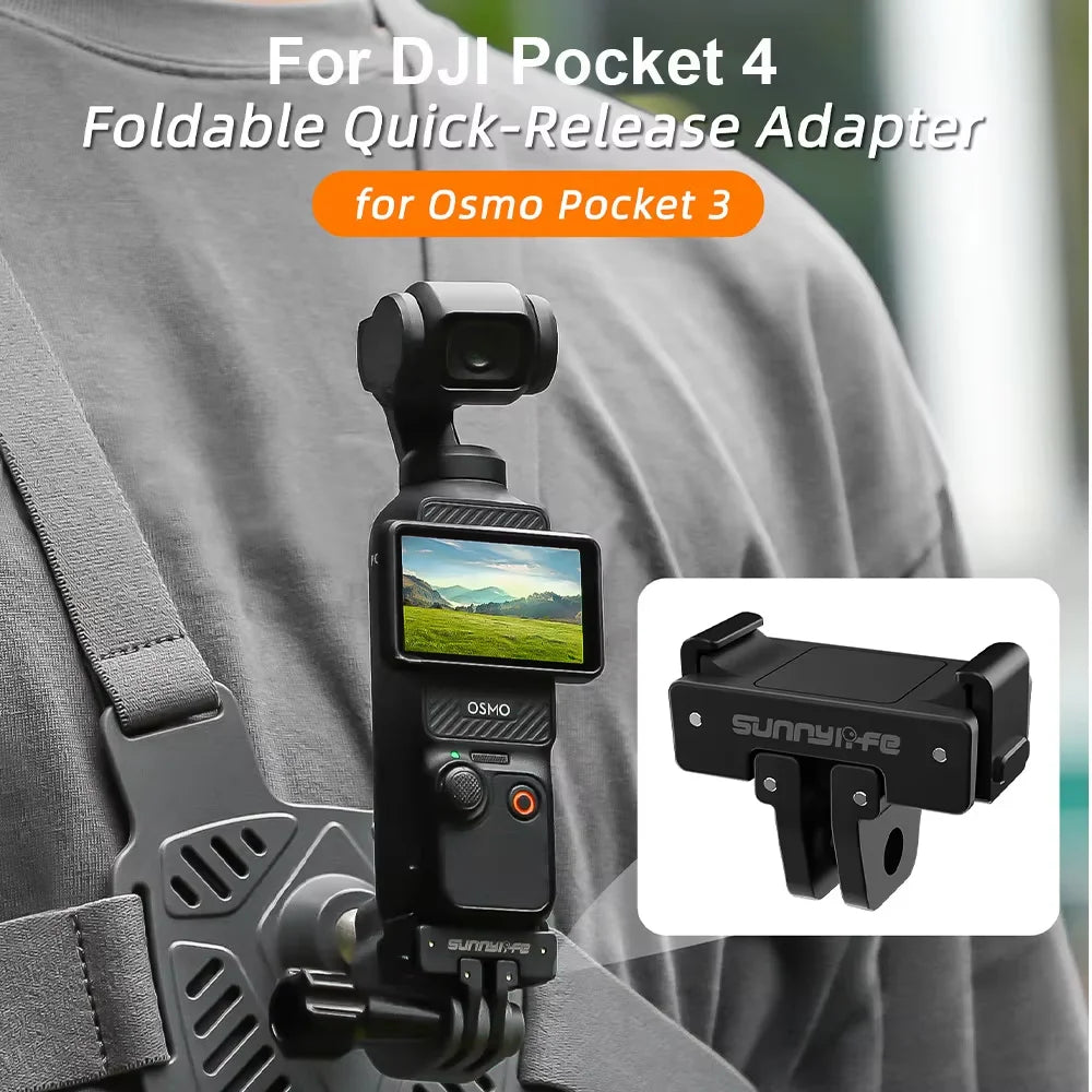 Sunnylife Quick Release Foldable Mount Adapter for DJI Pocket 4/3