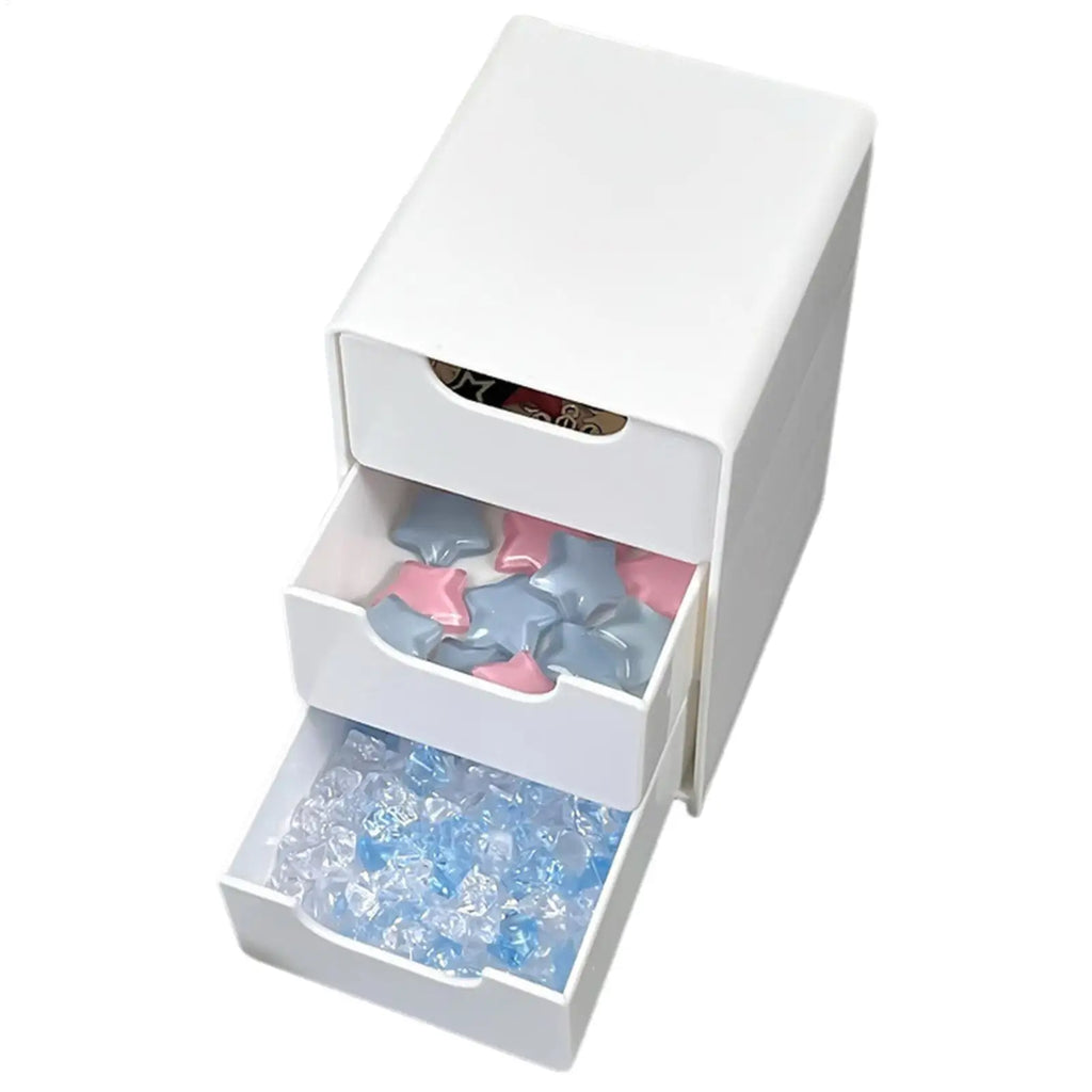 Tabletop Storage Organizer Large Capacity Drawer Organizer Portable Storage Organizer 3 Layer Organizer Box for Home School Oasis Select