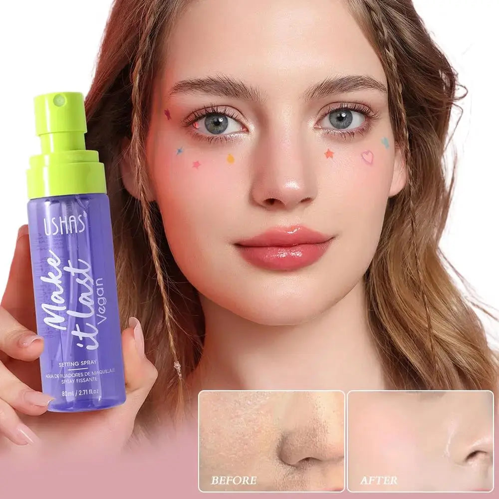 80ml Oil Control Setting Spray Waterproof Makeup Fixer Hydrating Face Mist Long Wear No Smudge Oasis Select