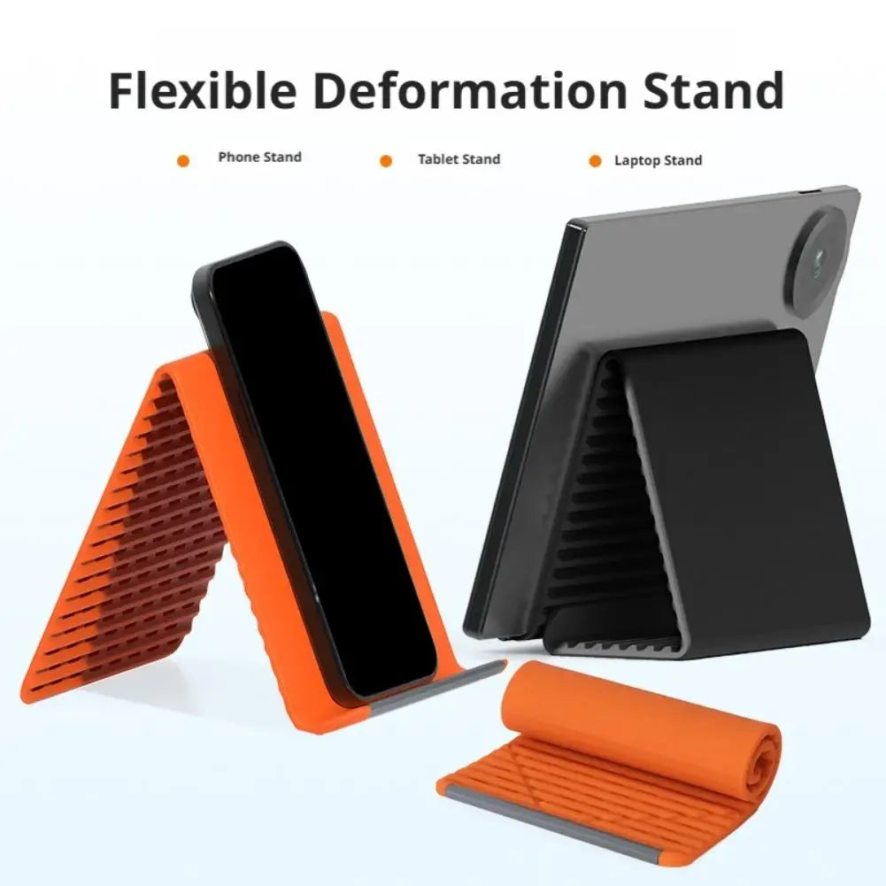 Universal Foldable Silicone Stand Freely Shaped Multi-angle Adjustable Anti-fall Non-slip Holder For Phone Tablets Laptops Bend Oasis Select