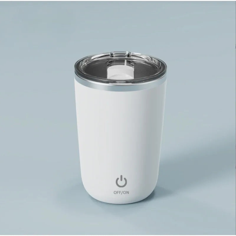 350ml Self-Stirring Mug Stainless Steel Thermal Insulation USB Rechargeable Auto Magnetic Mug Waterproof Self Mixing Coffee Cup Oasis Select White 350ml