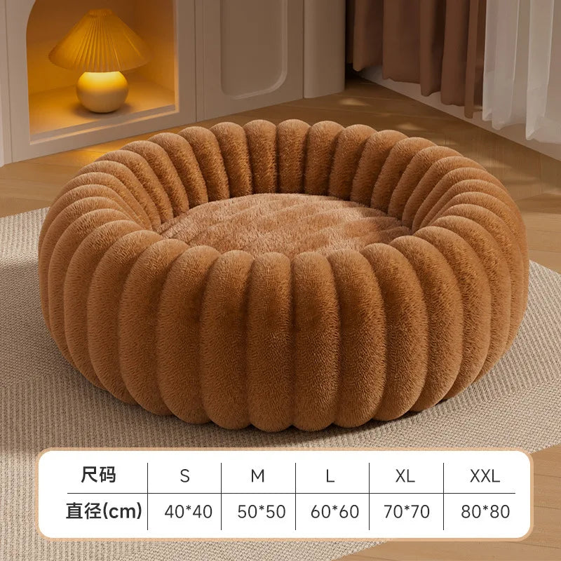 Dog Bed for Winter Warmth Medium and Large-sized Dog Bed All-season Dog Mat Cat Bed Oasis Select brown XXL-80CM