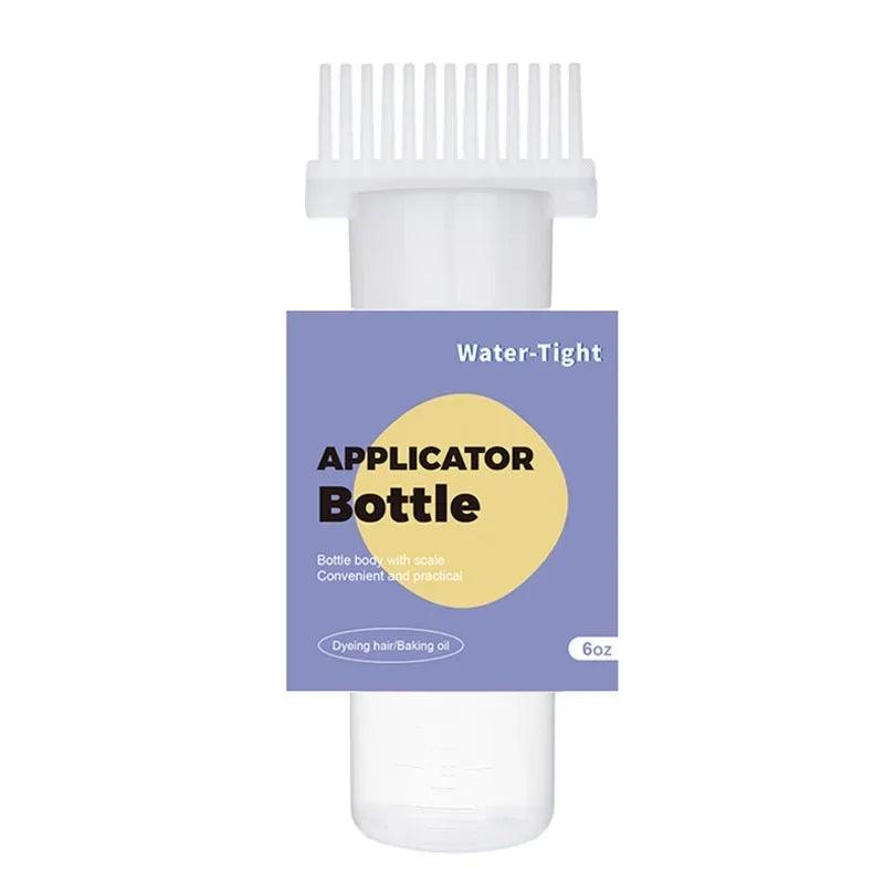 180ml Refillable Hair Dye Applicator Bottle with Root Comb