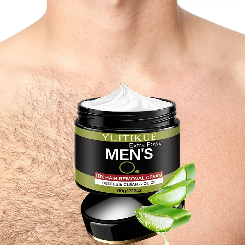 YUITIKUE Extra Power Men's Hair Removal Cream, Mild & Clean, Dissolves Hair Gently, No Irritation for All Skin Types Oasis Select
