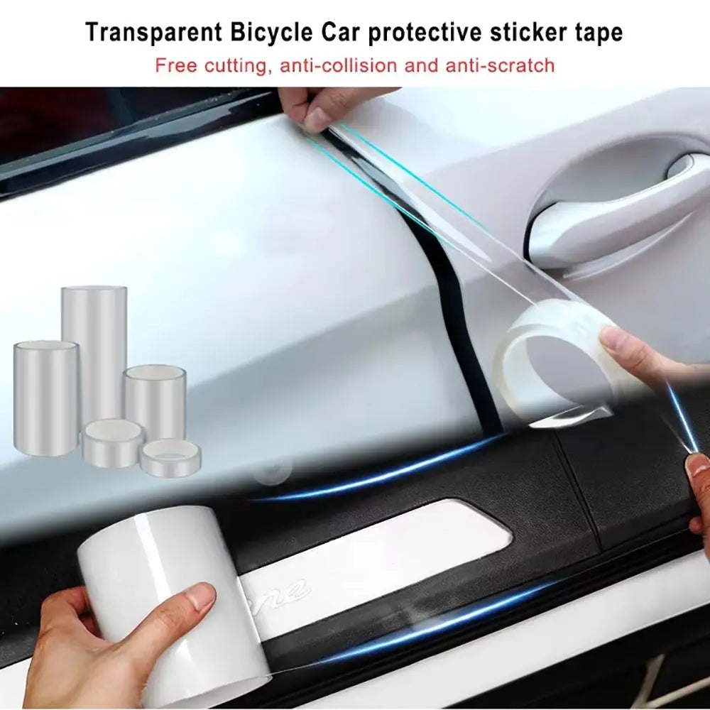 1Roll Bike Frame Protector Transparent Protective Film 2/3/5/7/10cm Width Invisible Bicycle Protection Stickers Oasis Select