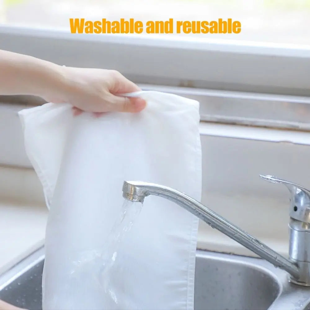 1Pc Soy Milk Filter Bag Collapsible Nylon Tea Coffee Juice Filter Net Durable 100 Mesh Wine Dreg Filter Reusable Strainer Oasis Select