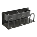Wall Mounted Aluminum Toothbrush Holder – 3 Slot Organizer Toothbrush Holder Oasis Select black