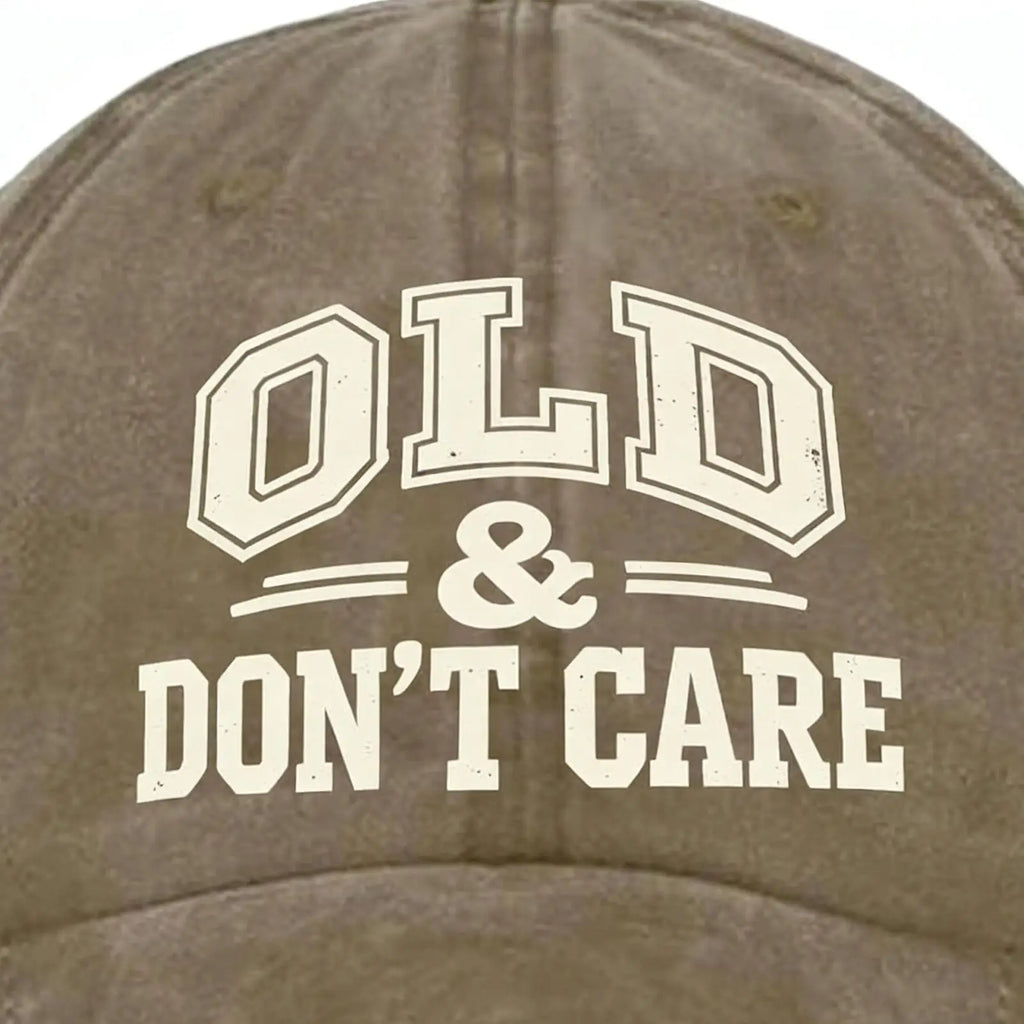 Vintage Baseball Caps Retro OLD Dont Care printing Hat Unisex Style Distressed Washed Headwear Outdoor All Seasons Travel Hats Oasis Select