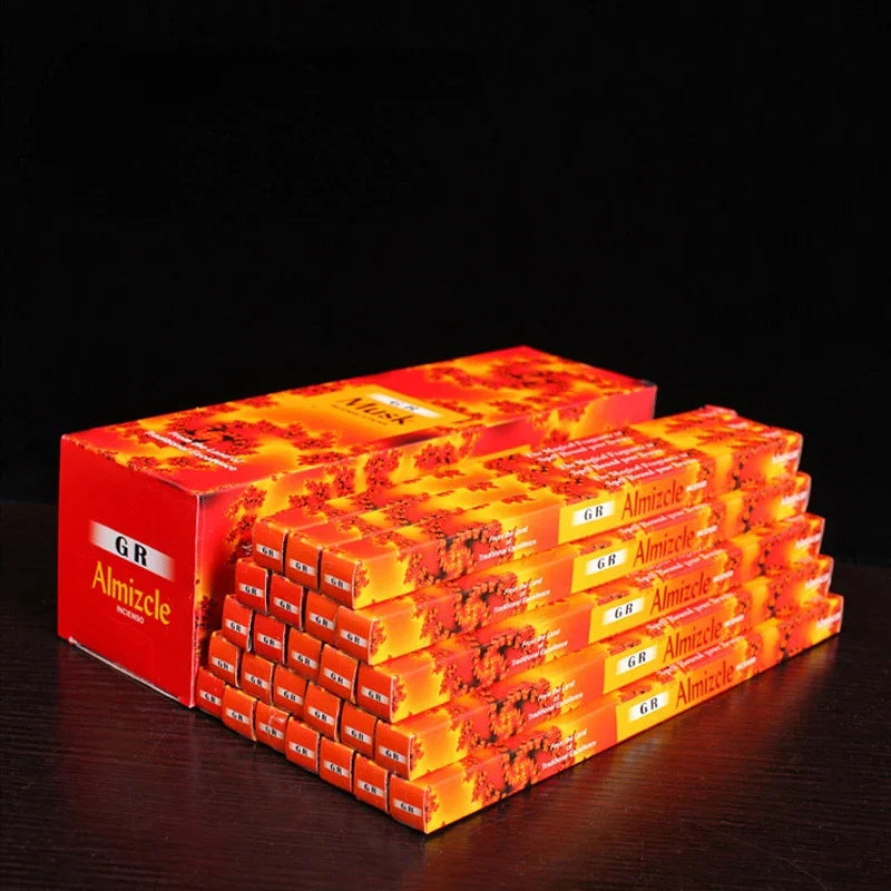 GR 8-40 Sticks India Lavender Incense Sandal Meditation Jasmine Home Fragrance Bedroom Toilet Agarwood Tibetan Line Aromatherapy Oasis Select Almizcle 3 small boxes 24pcs